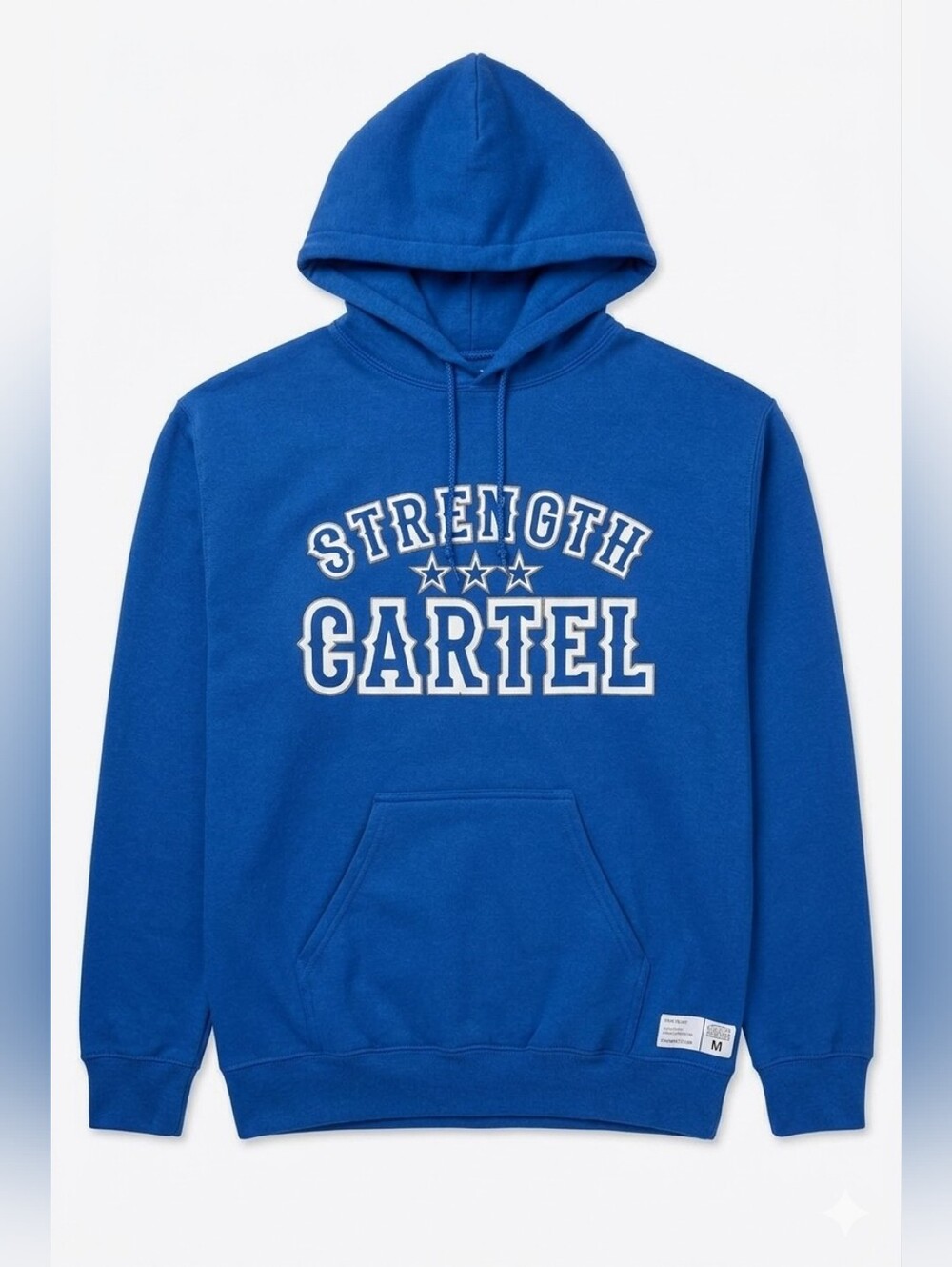 Strength Cartel Lifters Big Boy OG Stars Pullover Blue Hoodie, Medium, NWT